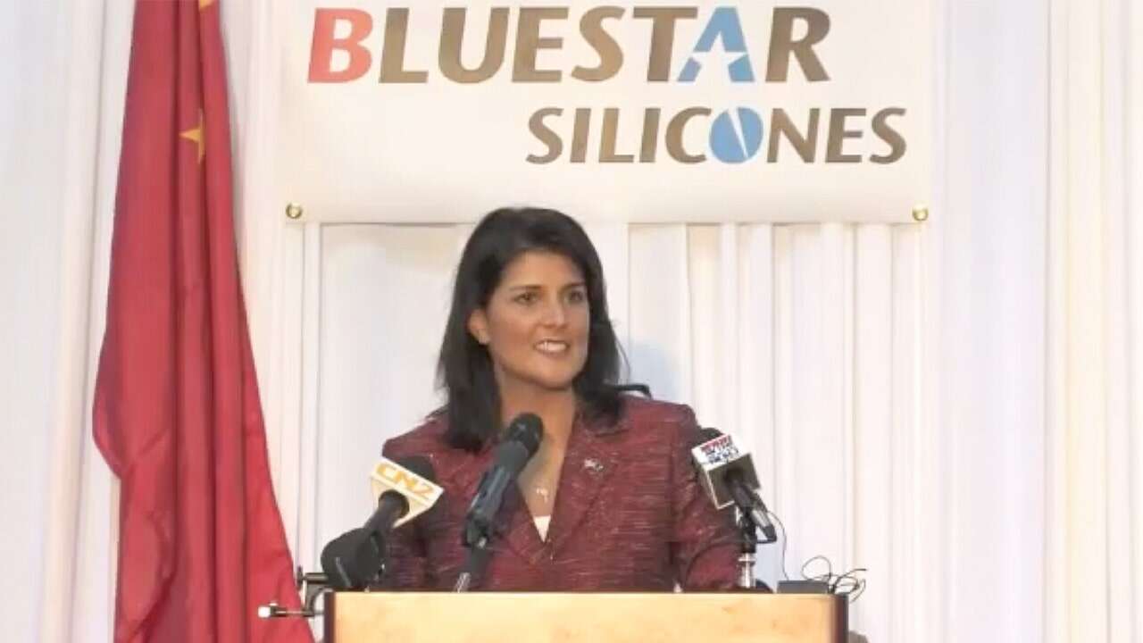 Haley facing heat for bringing Chinese company to South Carolina, standing next to CCP flag praising them