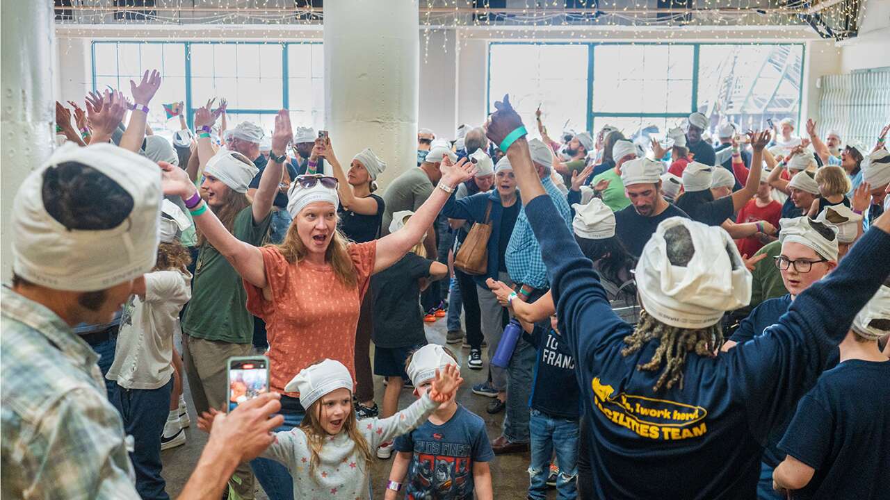 Missouri museum achieves world record for largest gathering of people with underwear on their heads