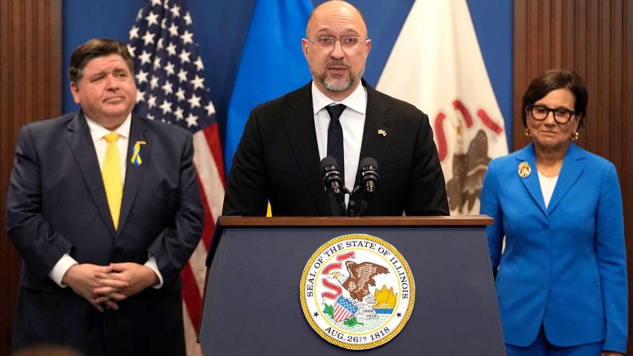 Ukraine prime minister calls for more investment in war-torn country during Chicago stop of US visit