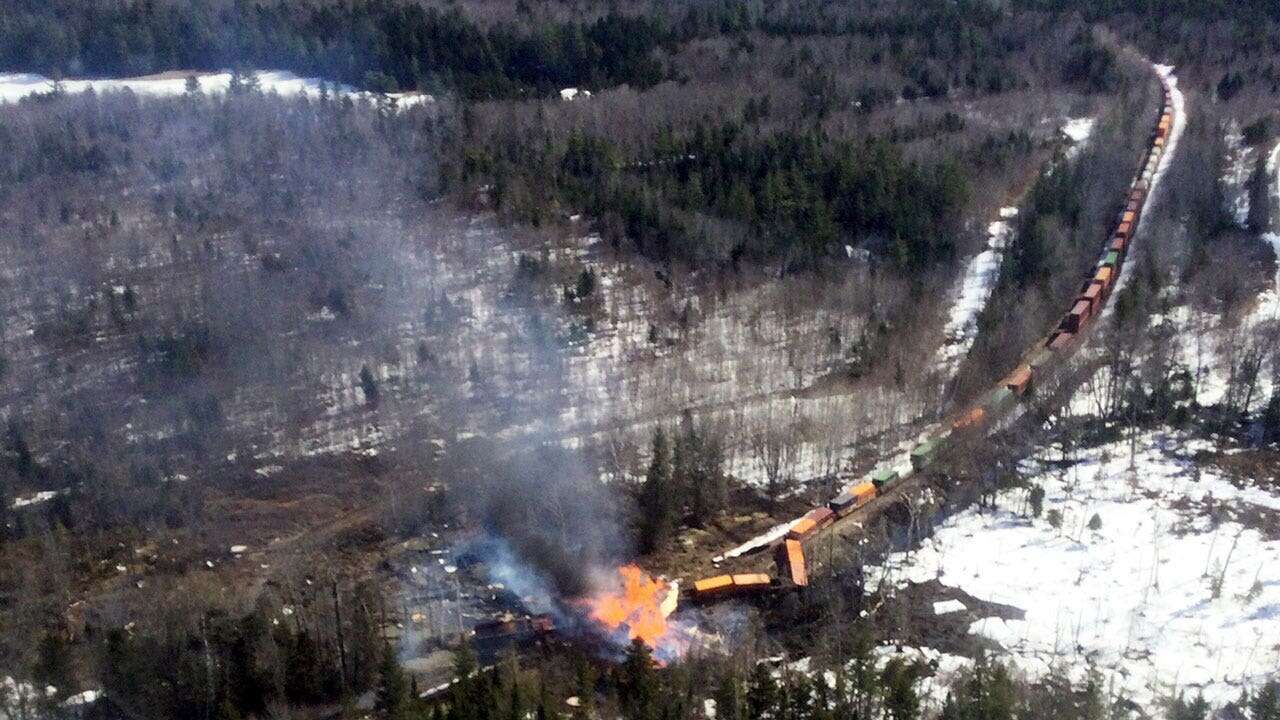 Maine rail line reopens after weekend derailment