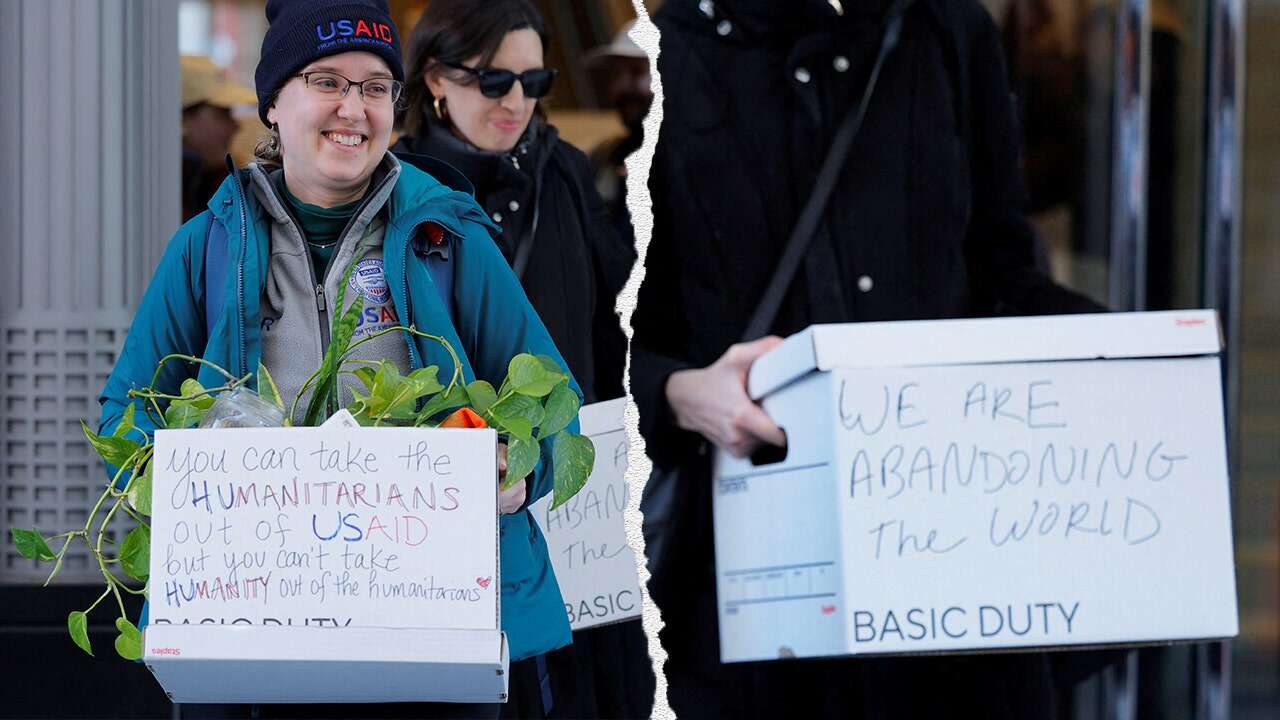 USAID workers send message to Trump on boxes while leaving office for last time