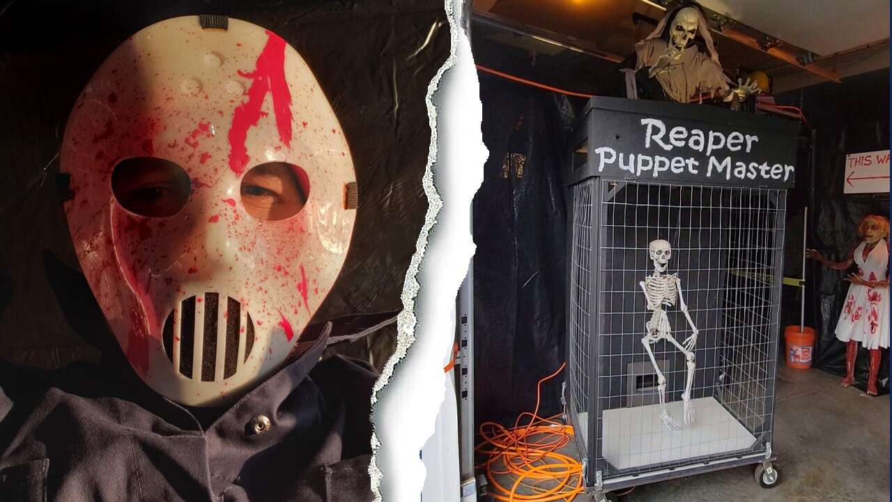 Man spends thousands for Halloween turning his garage into ultimate haunted house