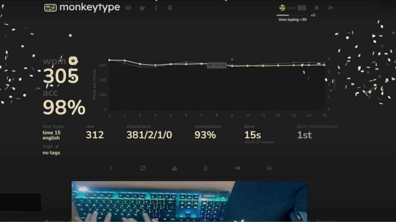 Teenage typing phenom hits insane 305 words per minute