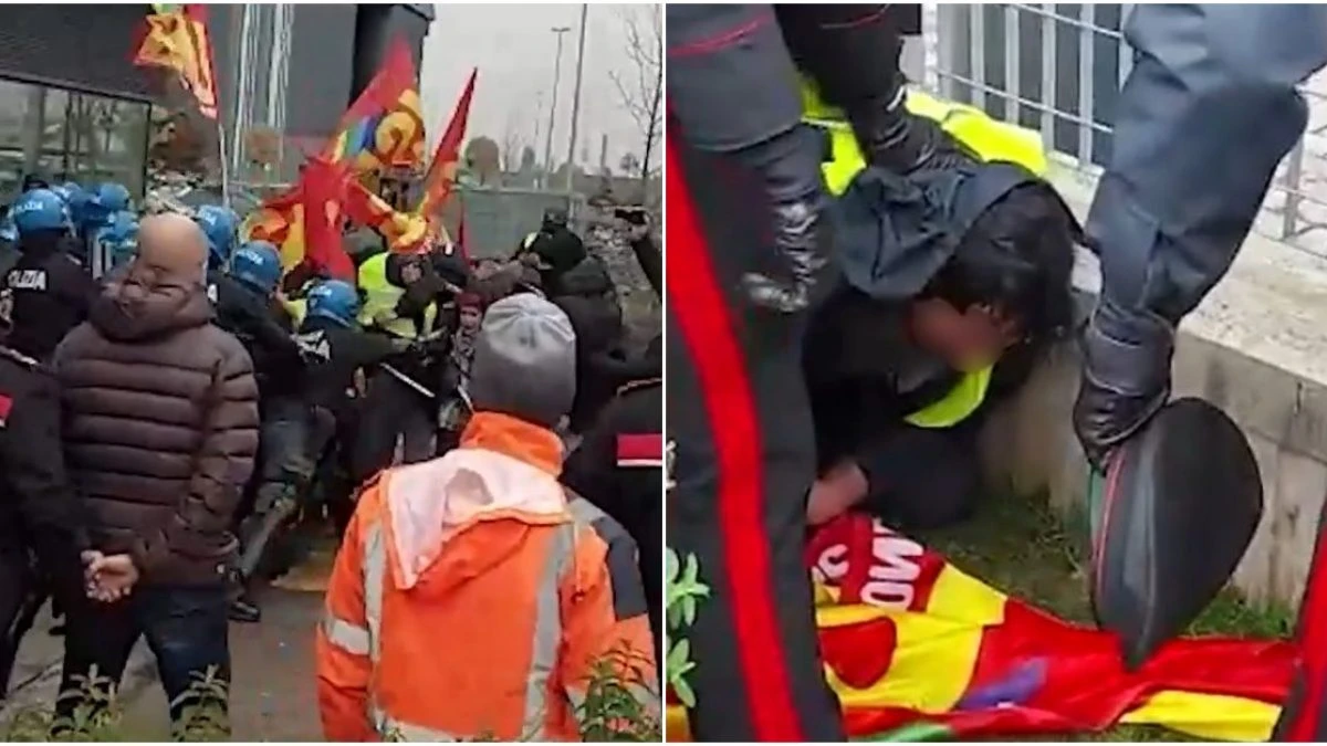 Protestano i lavoratori di una cooperativa di Italtrans, ferito un manifestante: 