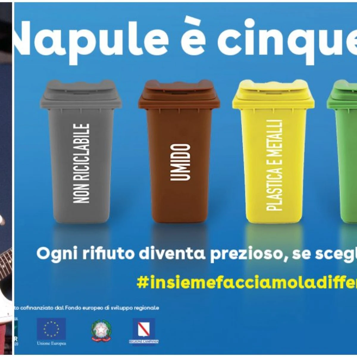 Che orrore: 'Napule è' di Pino Daniele sfruttata come slogan dell'azienda dei rifiuti
