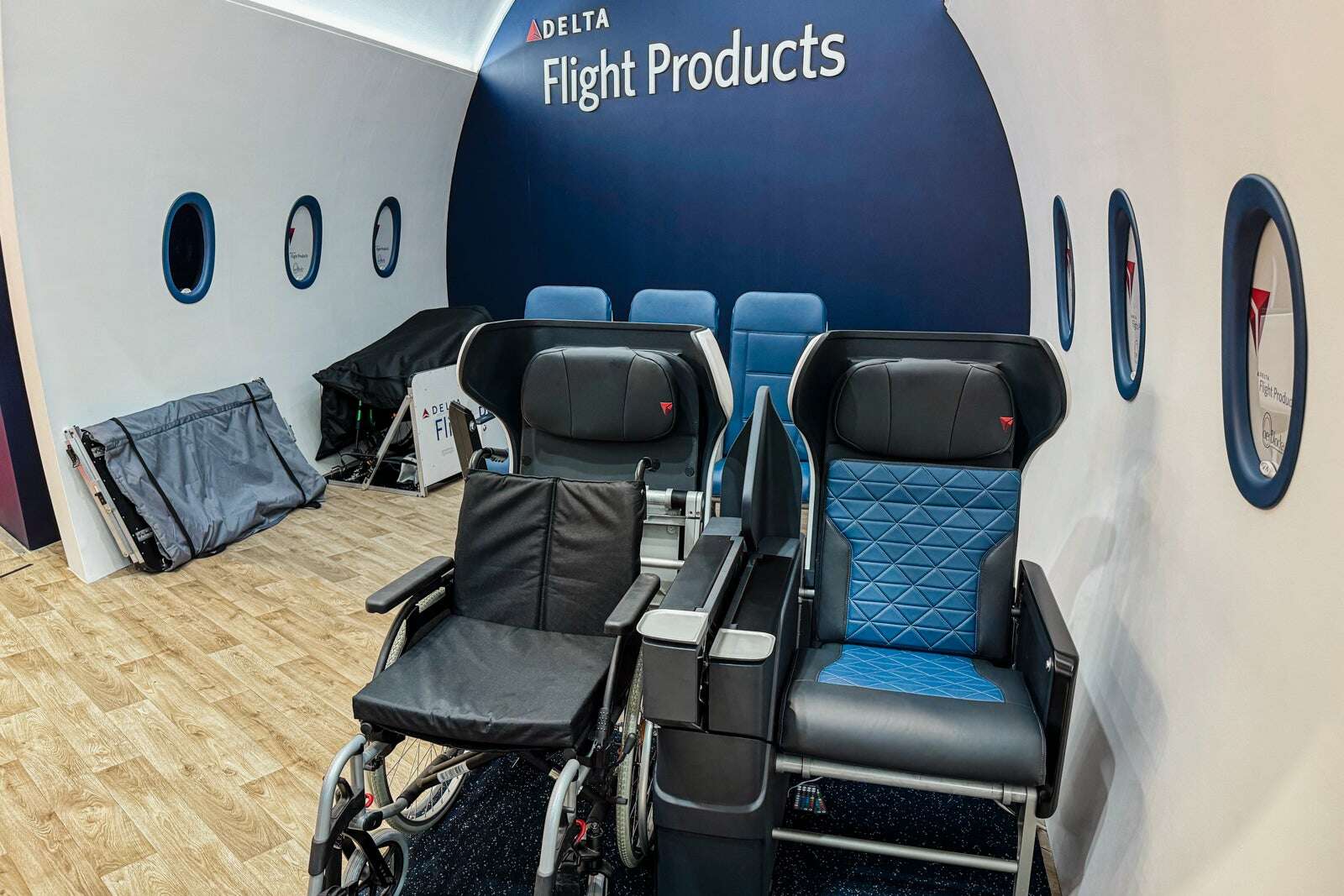 Delta demonstrates new seat concept, larger lavatory for passengers who use wheelchairs