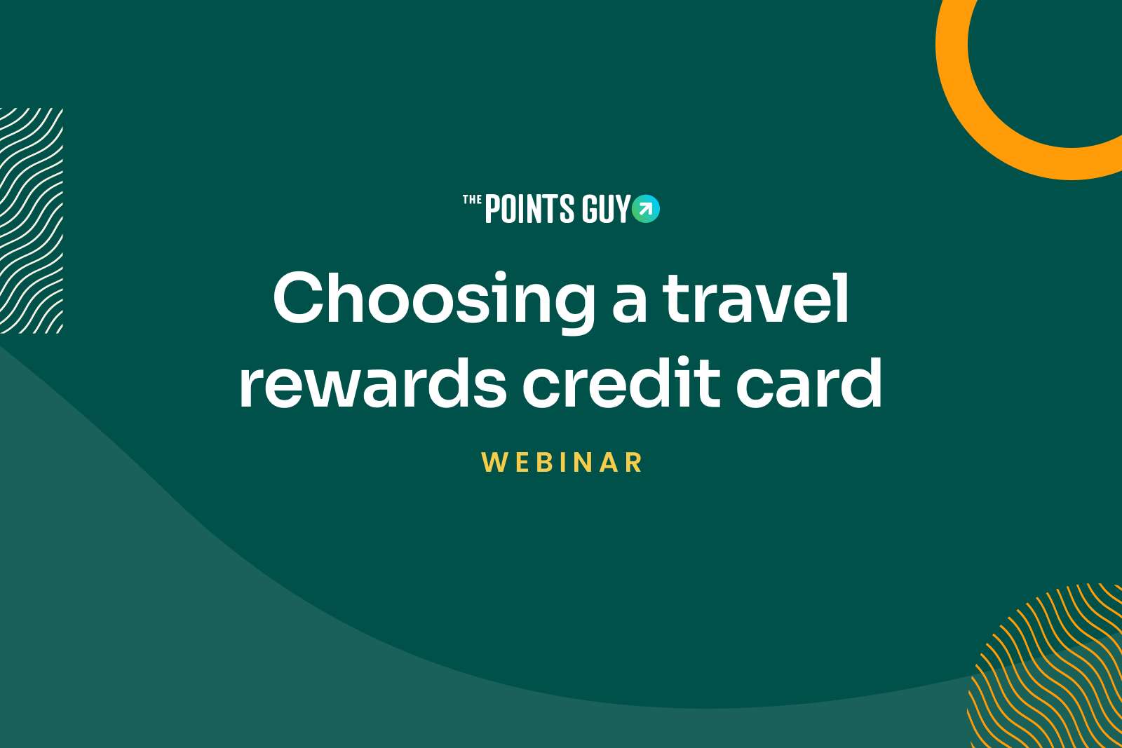 Need help choosing your first (or next) rewards credit card? Sign up for this week’s free webinar