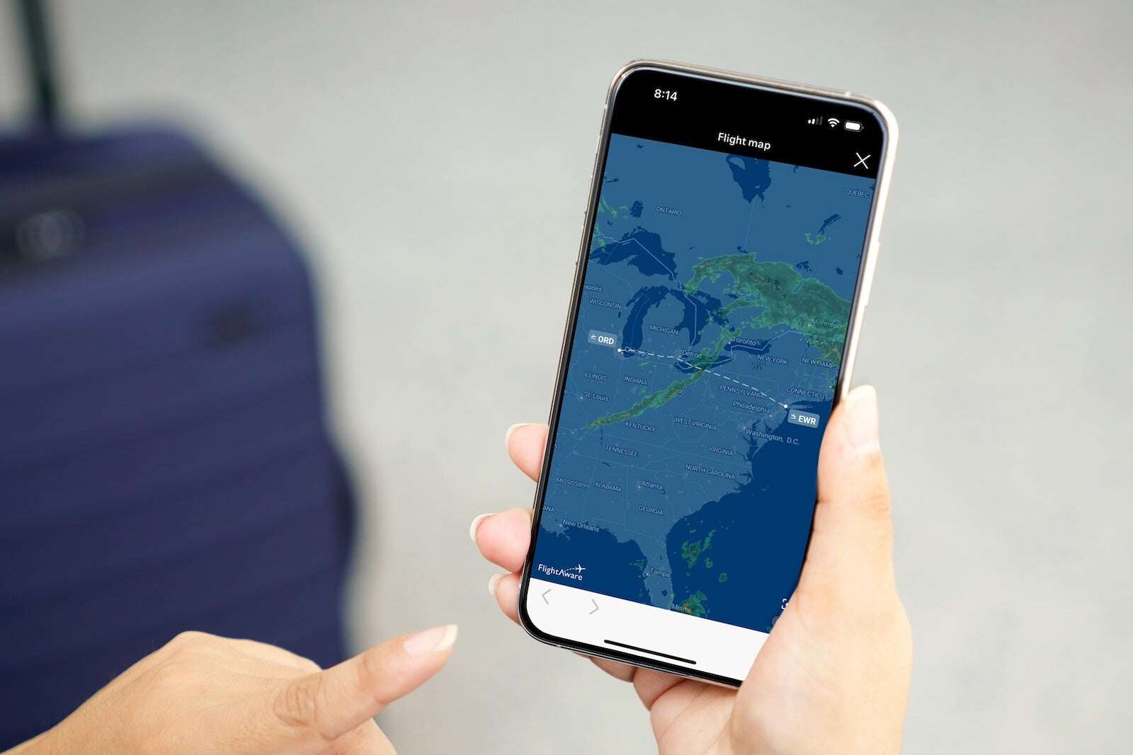 New United app feature shows weather impacts with live radar and flight paths