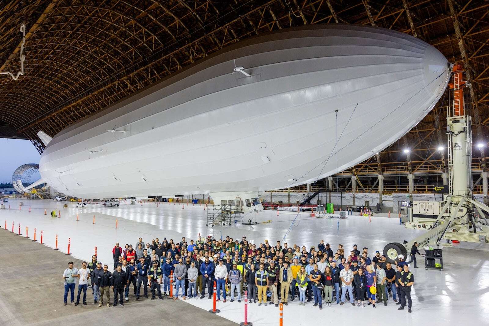 The world’s largest airship takes flight in California