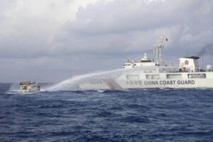 Philippine military head was aboard ship harassed by China