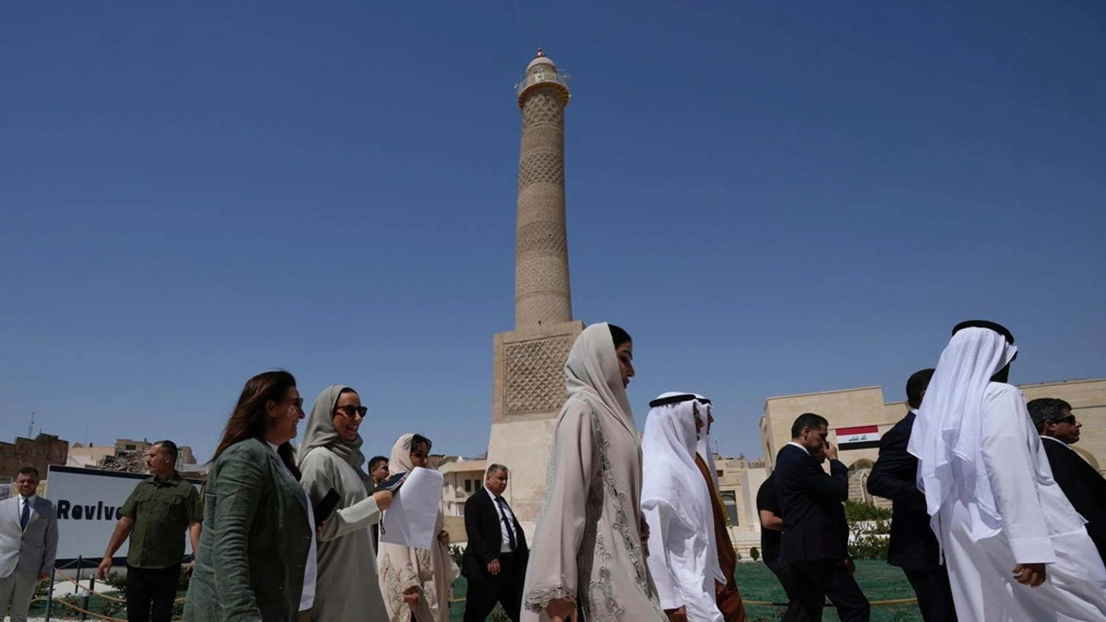 Historic al Nuri mosque with iconic minaret reopens eight years after it was destroyed by IS