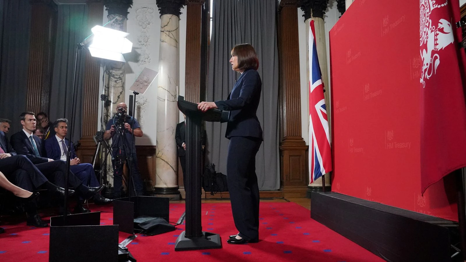 No drama from new chancellor's first major speech but that seemed to be the point
