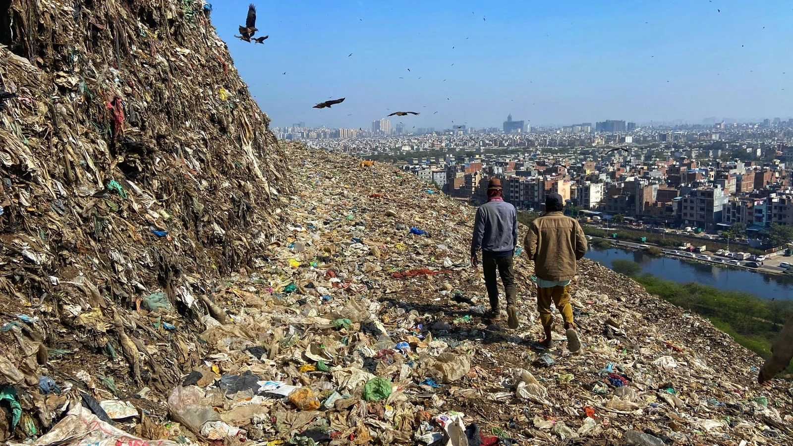 The 70-acre 'garbage mountain of Delhi' - where nearby residents are being 'slowly poisoned'