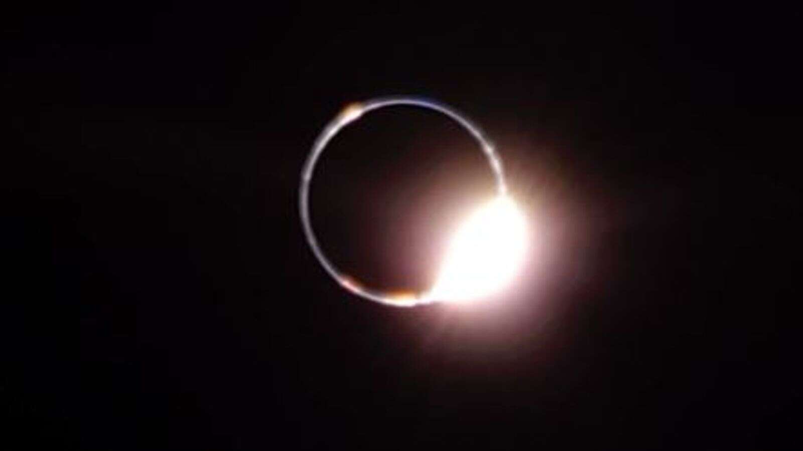 Eclipse captured from moon's point of view as lander takes images during 'historic' event