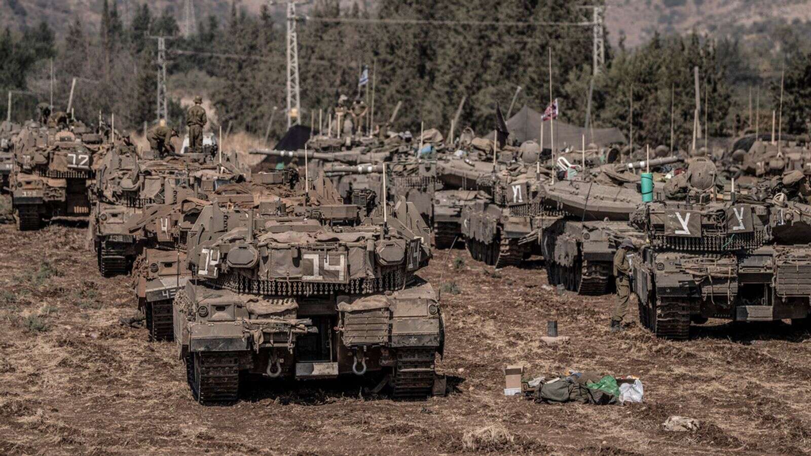 Tanks gather near Israeli-Lebanon border - as Israel considers 'expansion' of IDF activity