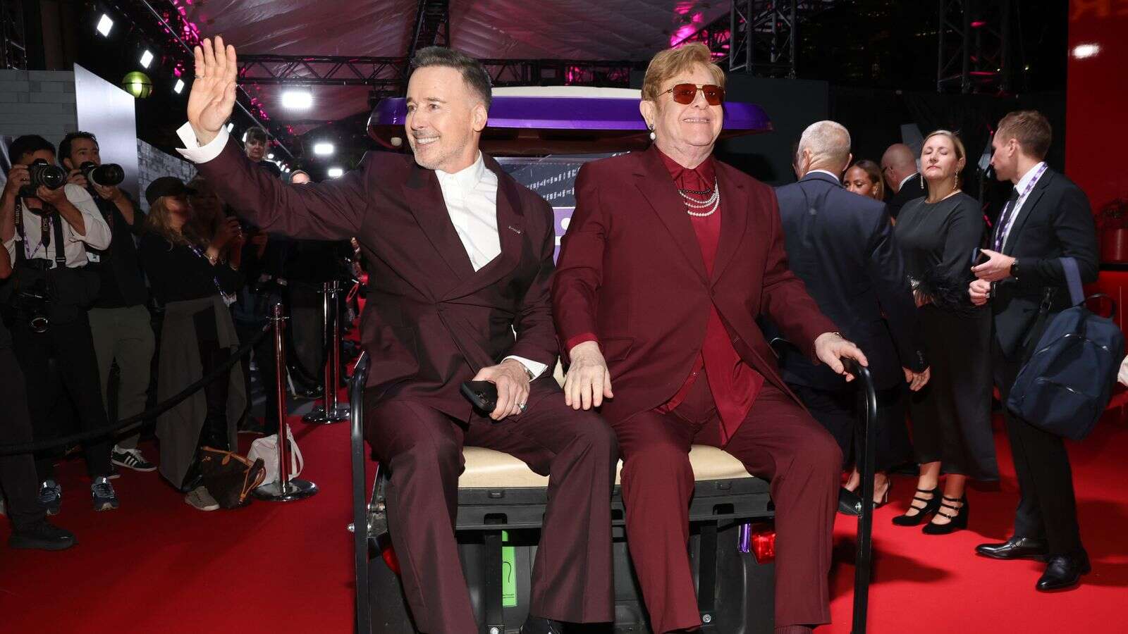 Sir Elton John makes first public appearance since revealing 'limited vision'