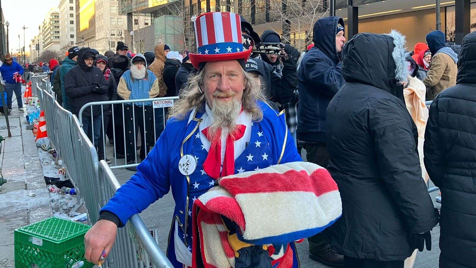 Everyone wants a piece of Trump in bitterly cold inauguration queue