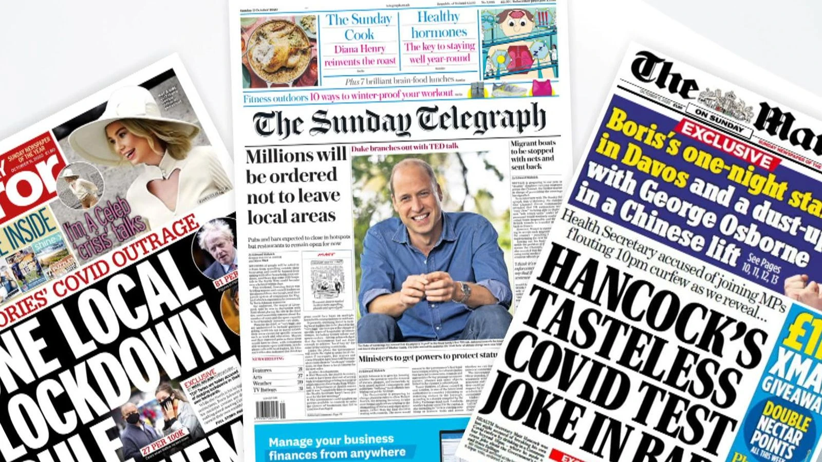 Sunday's national newspaper front pages