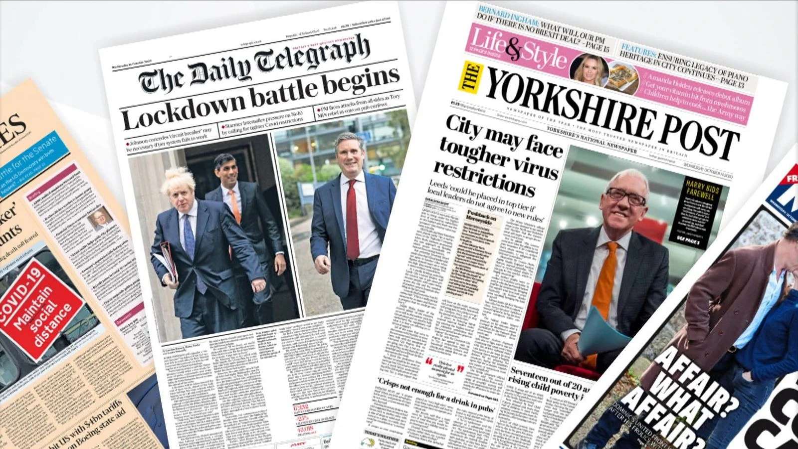 Wednesday's national newspaper front pages