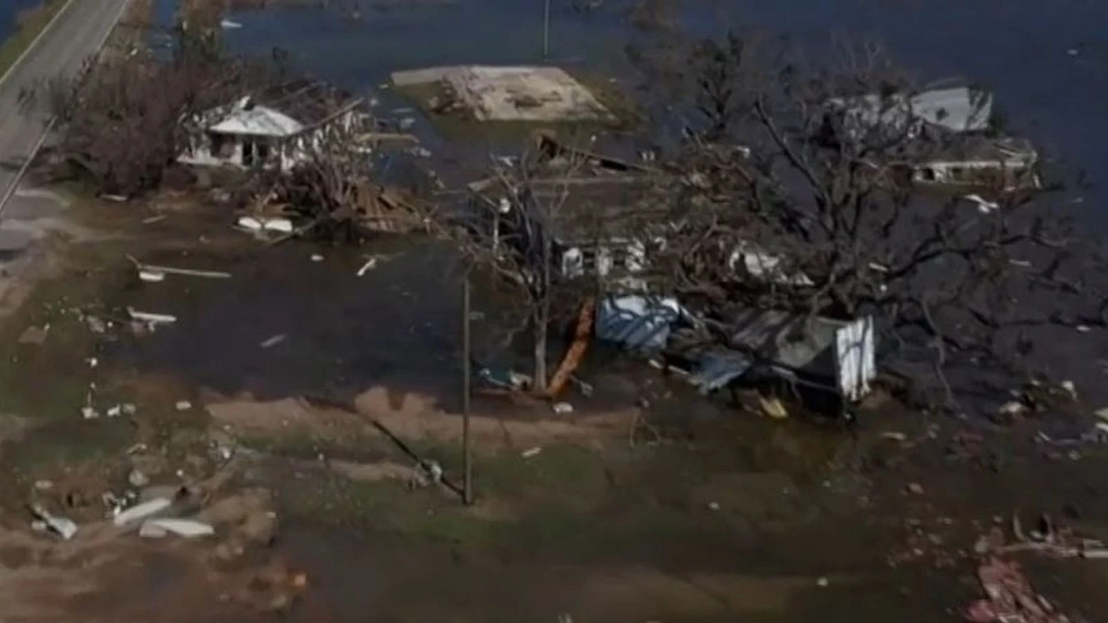 Louisiana's storm damage from above