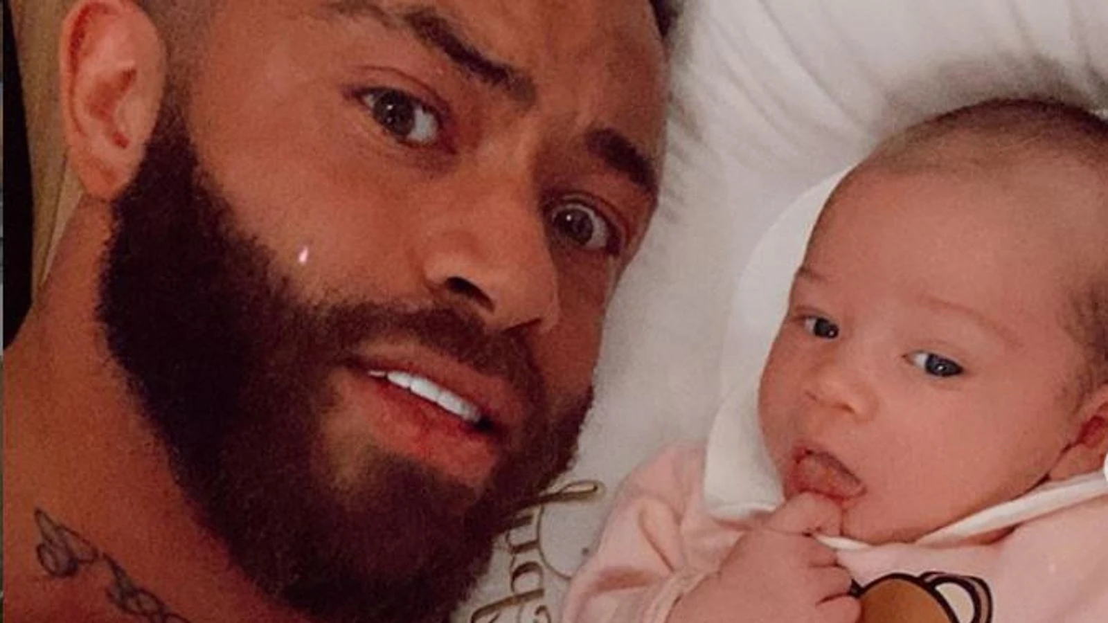 Reality star says nine-week-old daughter is 'a little lion' as she is treated for leukaemia