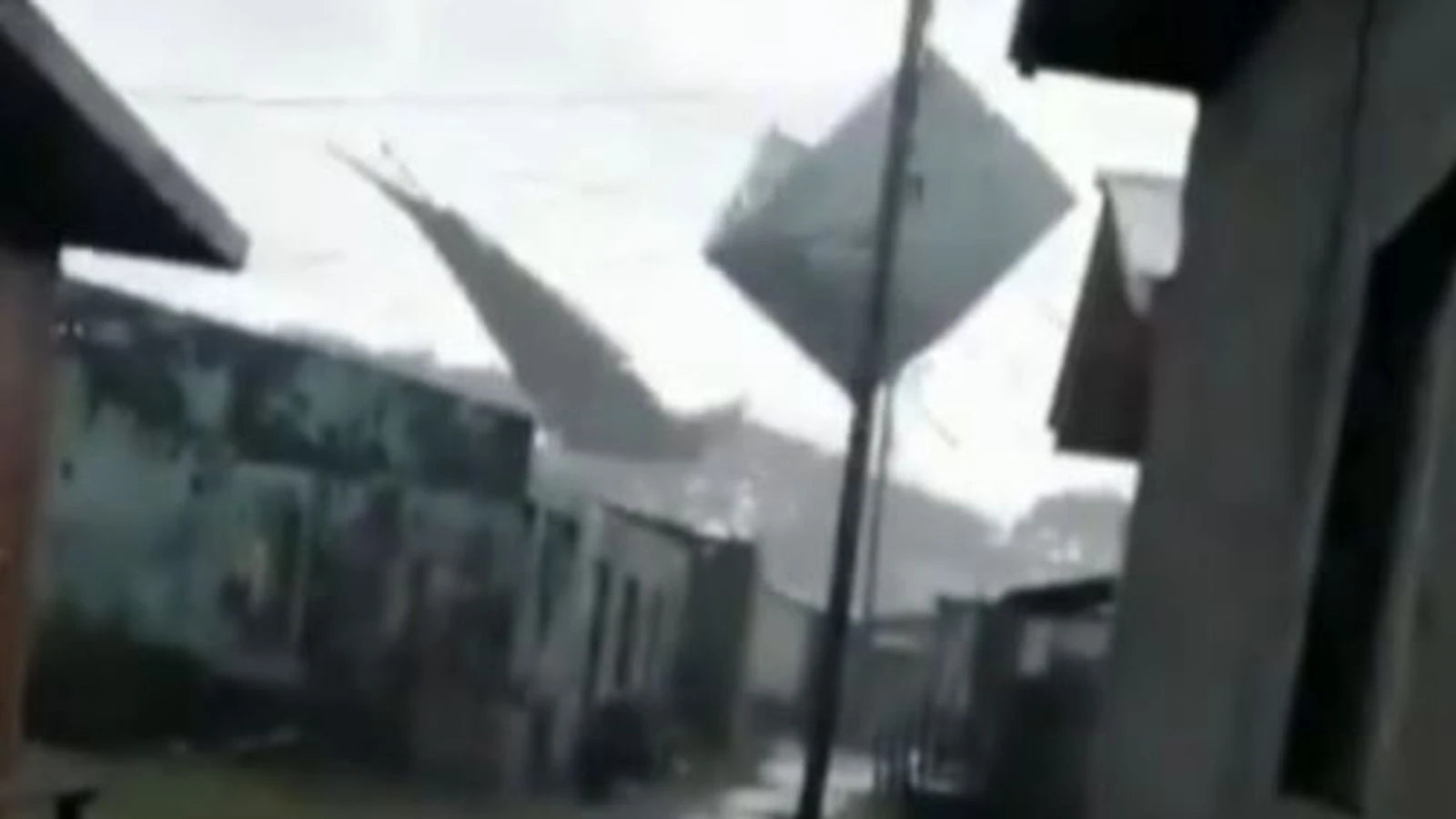 Debris flies in Honduras storm
