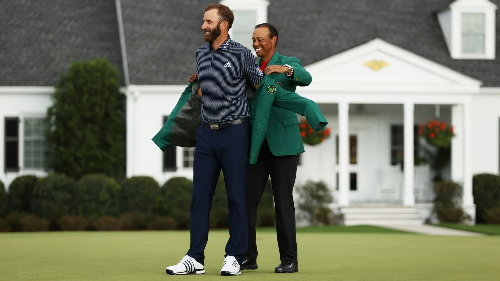 Dustin Johnson scoops Masters green jacket with record score