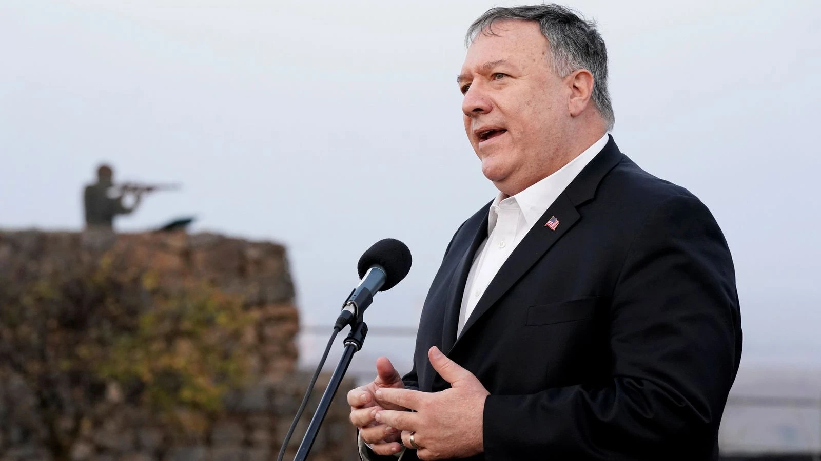 Pompeo at Golan Heights and West Bank settlement