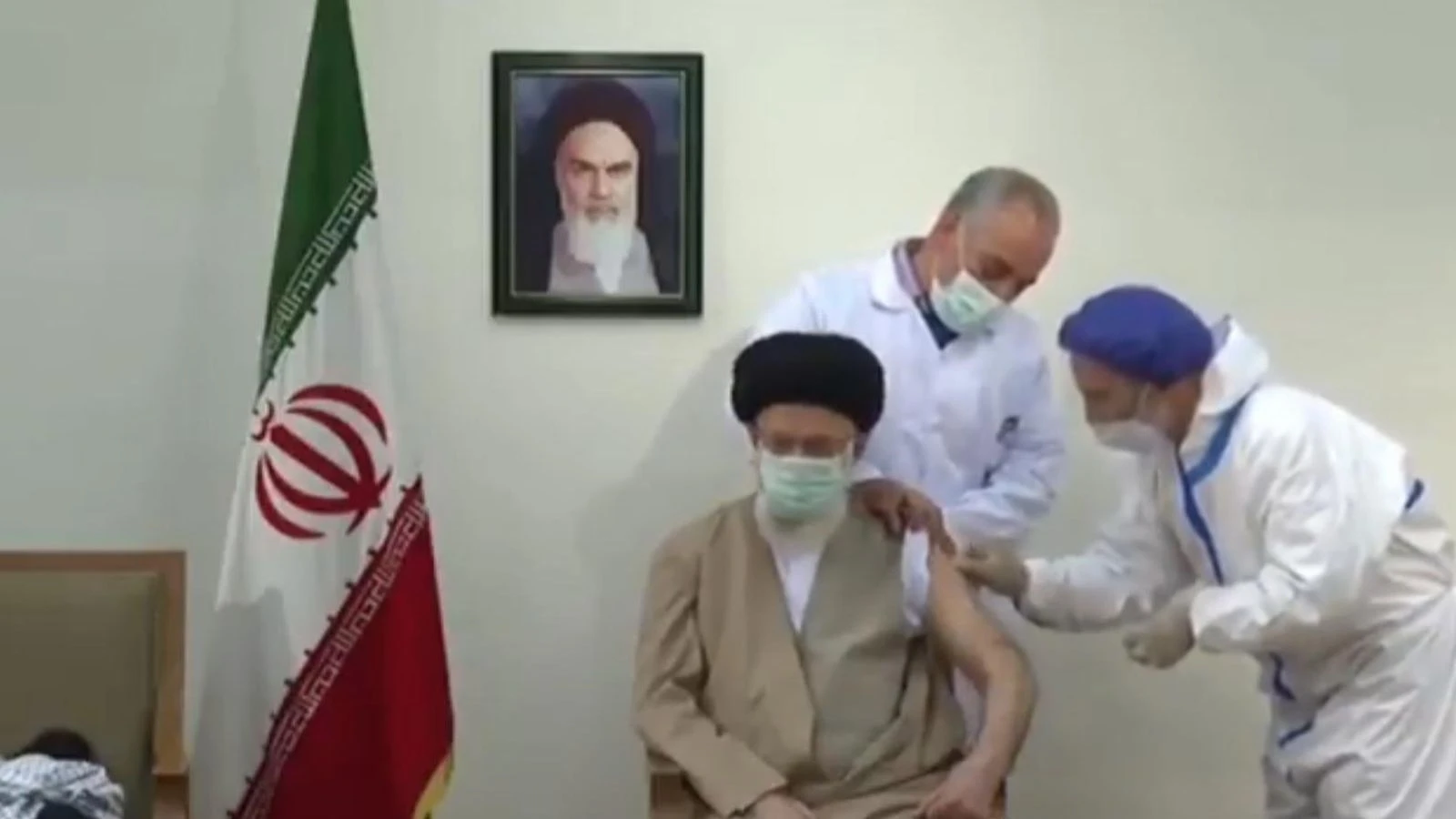 Iran's supreme leader gets Iranian vaccine jab