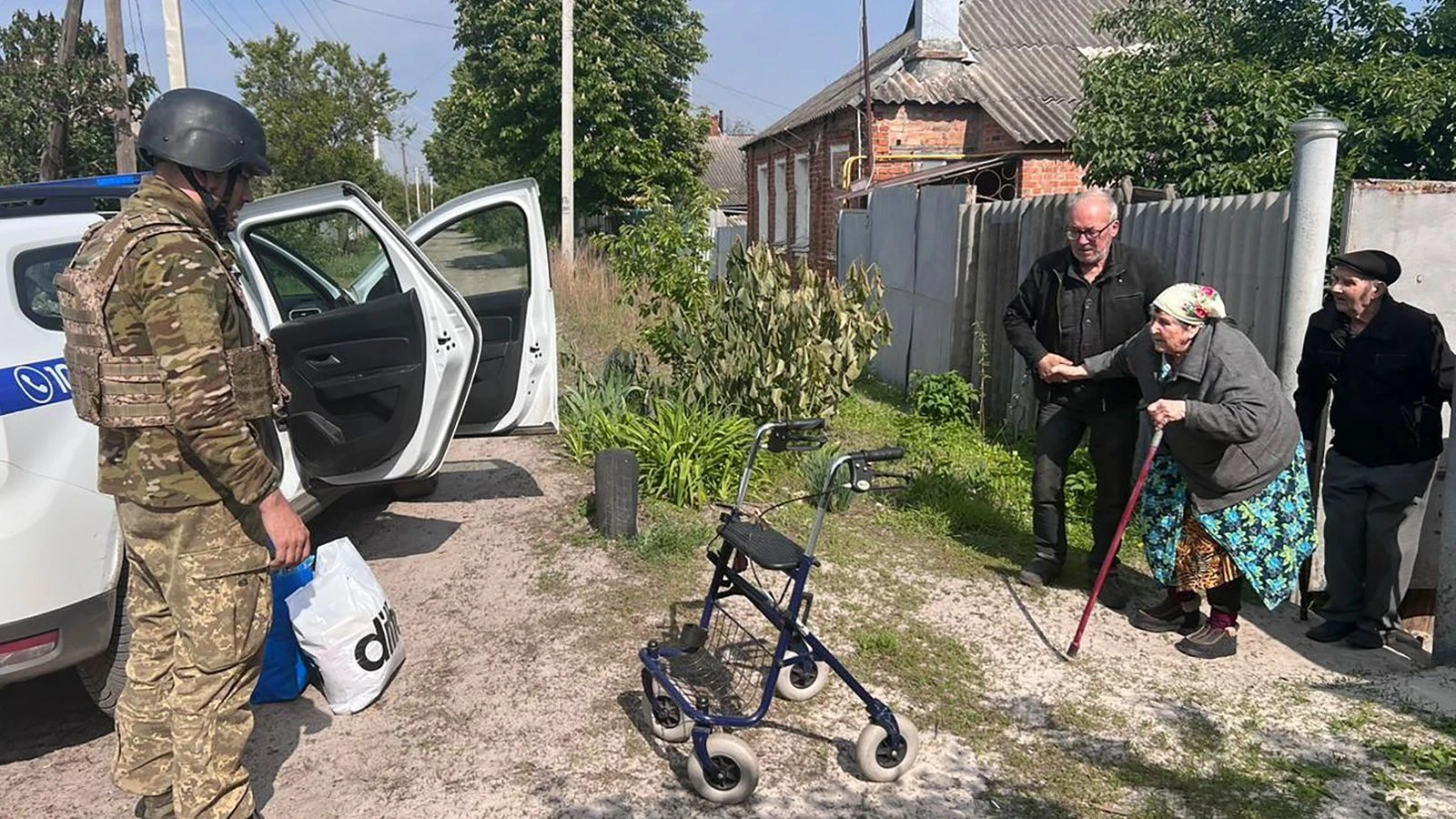 'Don't stay here, it's dangerous': Sudden boom heard as elderly Ukrainians flee fiercest fighting they've seen