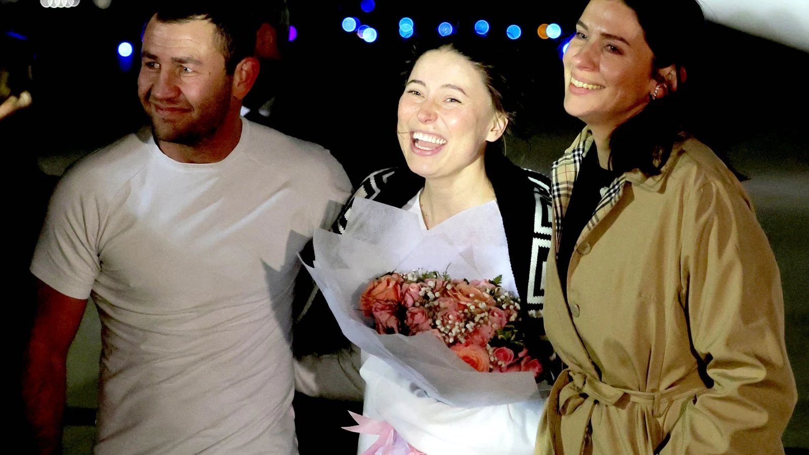 Hugs and smiles as jailed ballerina arrives home after Russia 'nightmare'