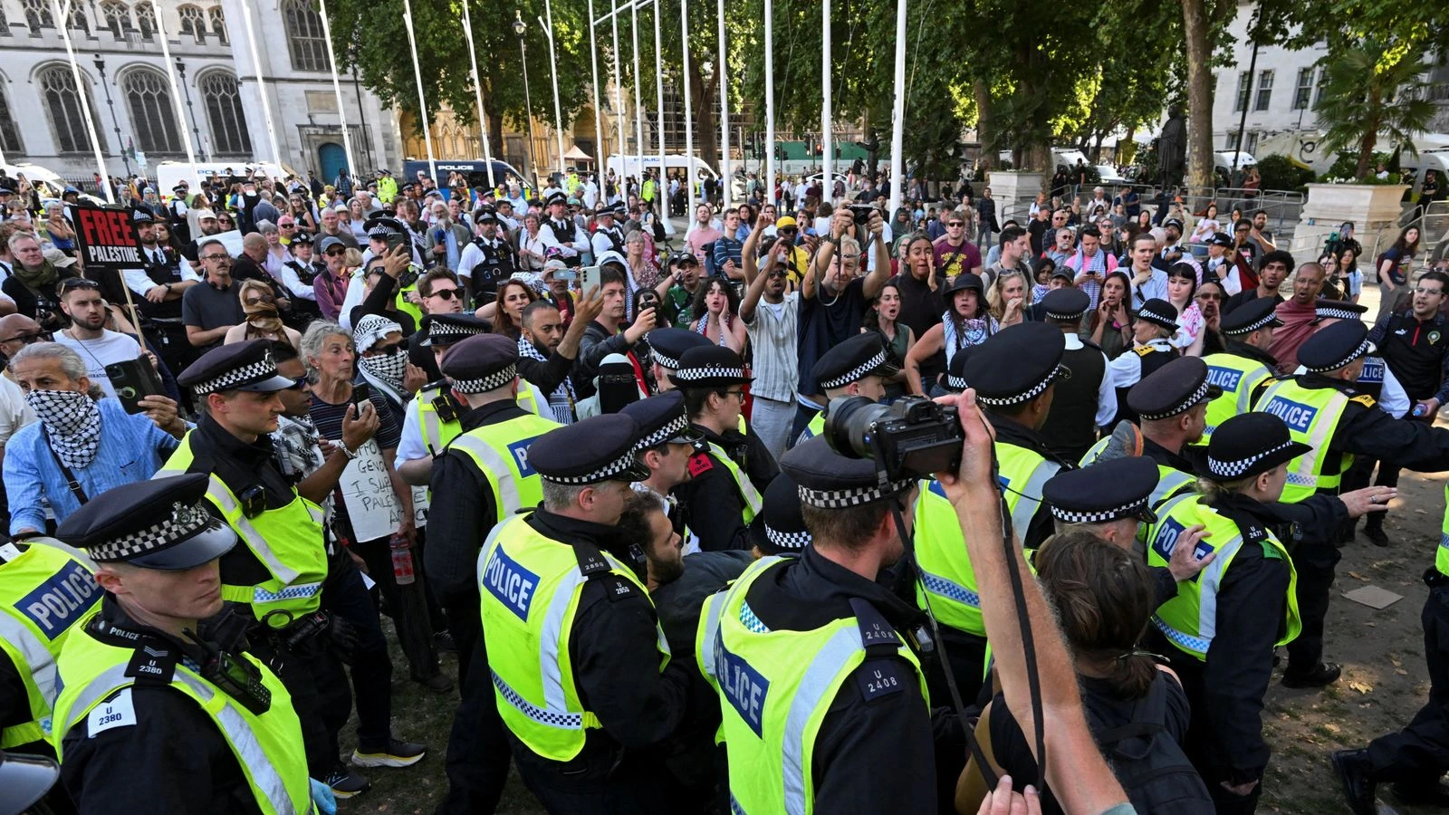 More than 500 people arrested after Palestine Action protest - with about a half aged 60 and above