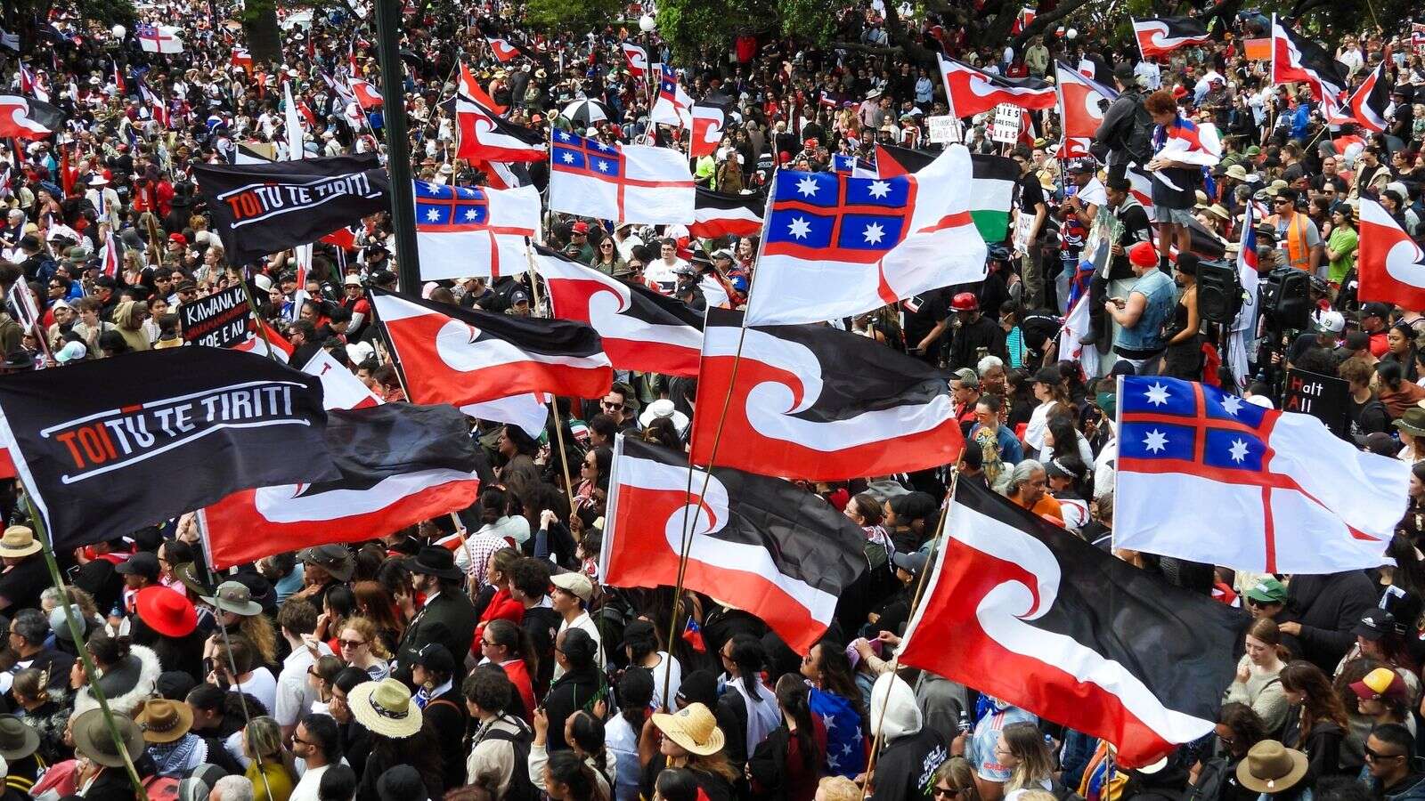 42,000 march on New Zealand's parliament in support of Maori rights