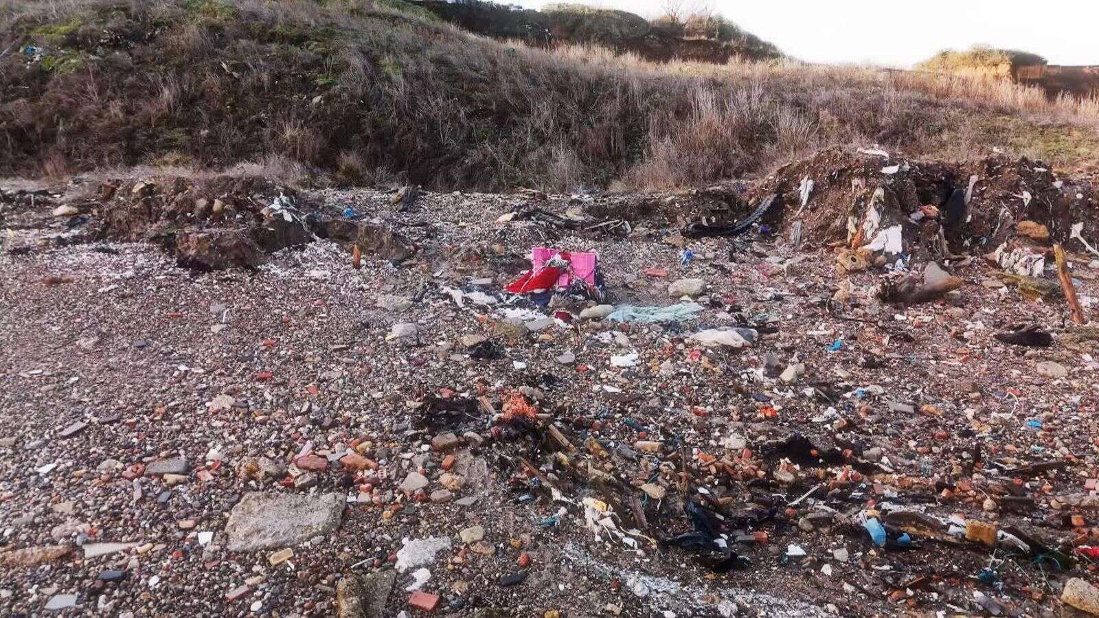 Lorries dumped waste on beach - as experts reveal gangs can 'make millions' from illegal tipping