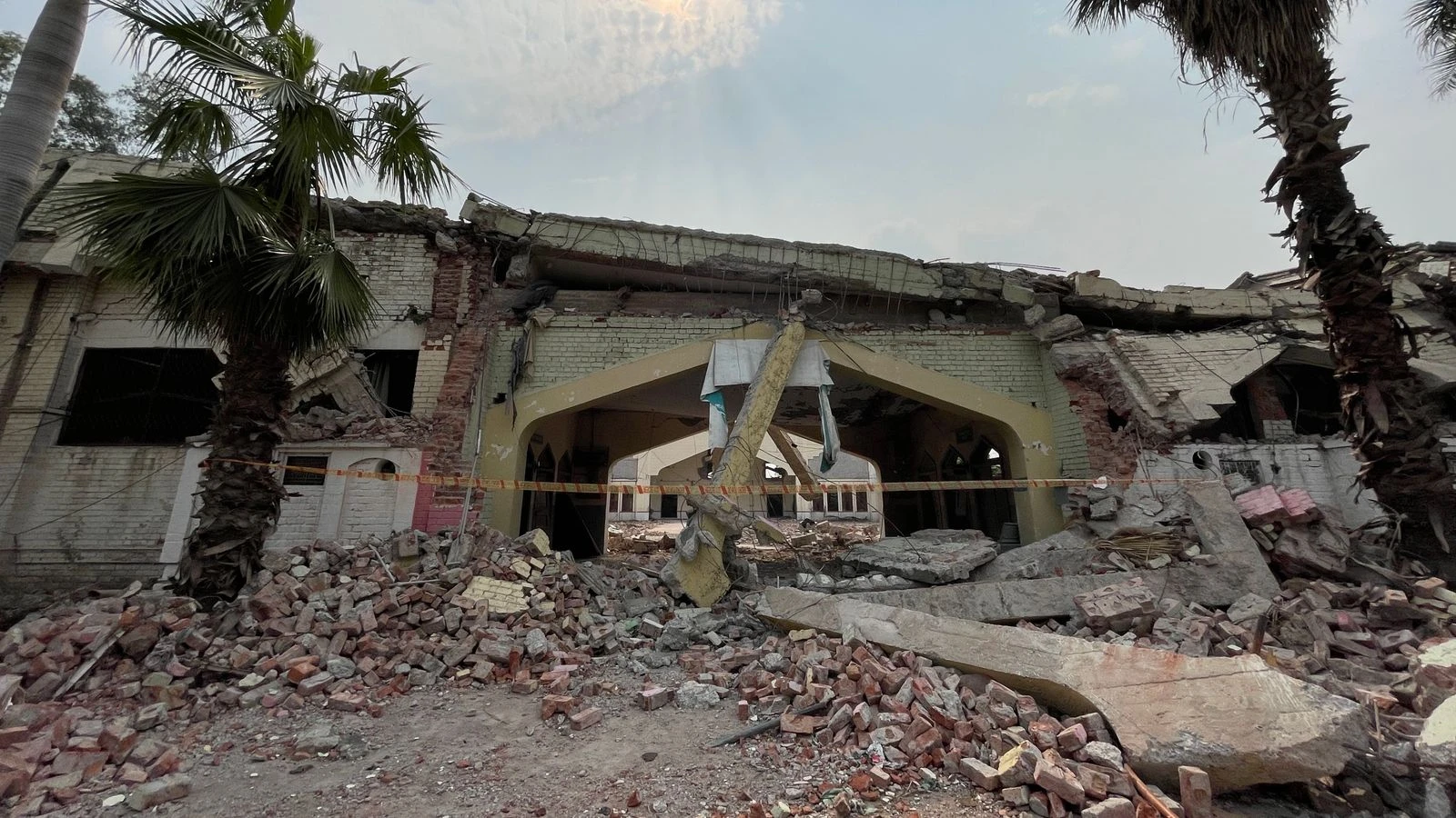 The site targeted by deadly Indian missile strikes is a mass of rubble - and locals feel trapped