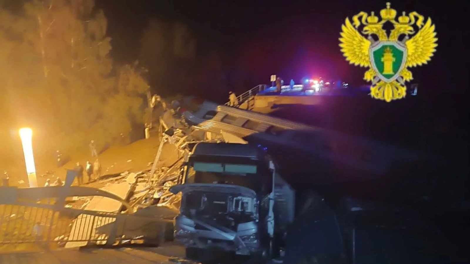 Train derails in Russian bridge collapse - as 'illegal interference' blamed
