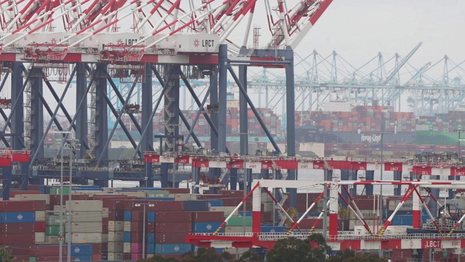 Trump's tariffs hit the West's busiest port - with traffic down by nearly a third