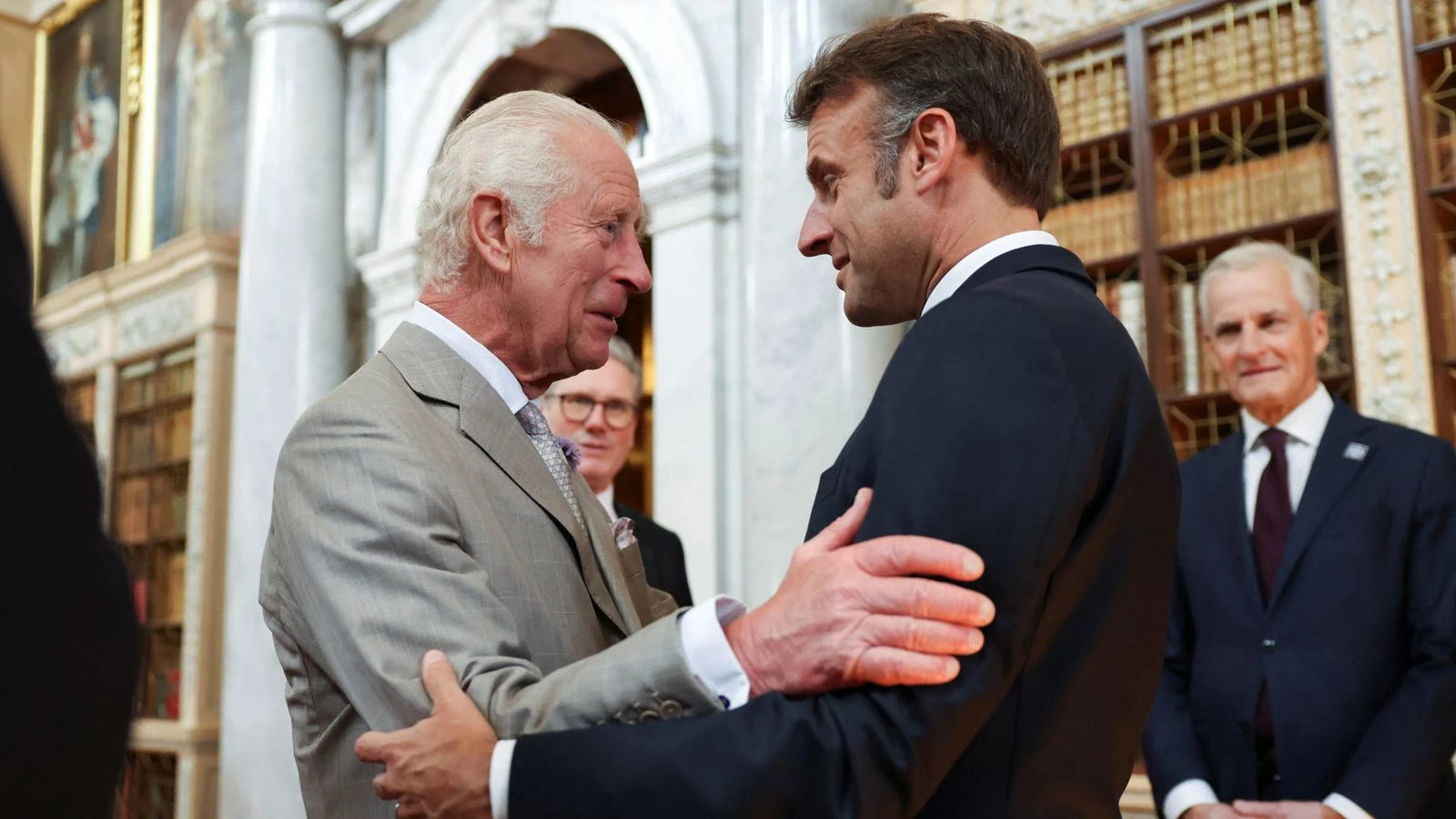 King to warn of 'complex threats' facing UK and France - as Macron begins his first state visit