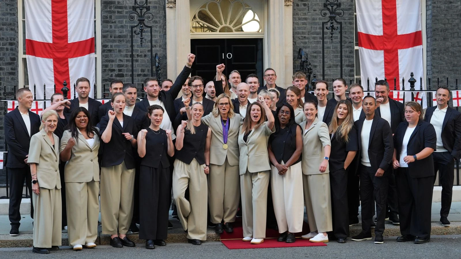 Lionesses celebrate Euros triumph at No 10 reception amid calls for manager to get damehood