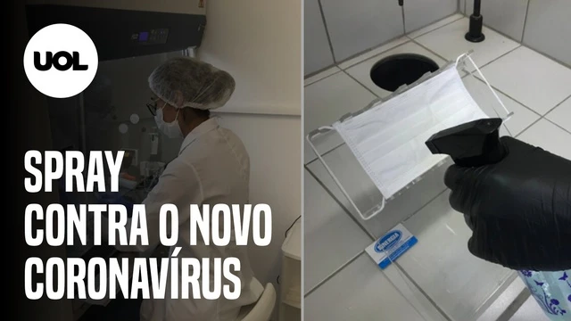 Cientistas criam spray que neutraliza o novo coronavírus e protege máscara por 48h