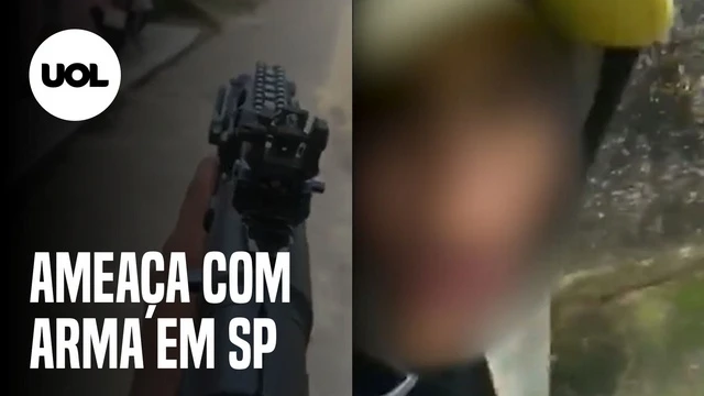 Homem ameaça batalhão de polícia com submetralhadora em vídeo: 'Vai morrer'