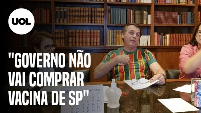 Bolsonaro volta a atacar Doria e diz que governo não vai comprar vacina de SP