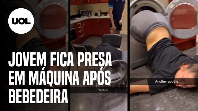 Jovem fica presa em máquina após bebedeira e é resgatada por bombeiros
