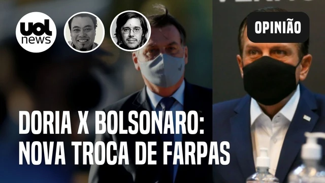 'Vacina é campo de batalha entre Bolsonaro e Doria', diz Sakamoto; 'Troca de farpas com lacração veio para ficar', avalia Joel