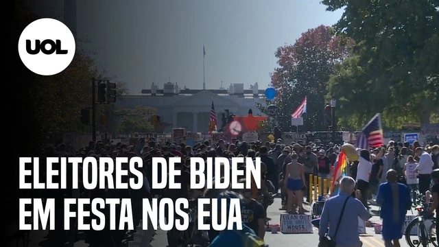 Apoiadores comemoram vitória de Biden nos Estados Unidos