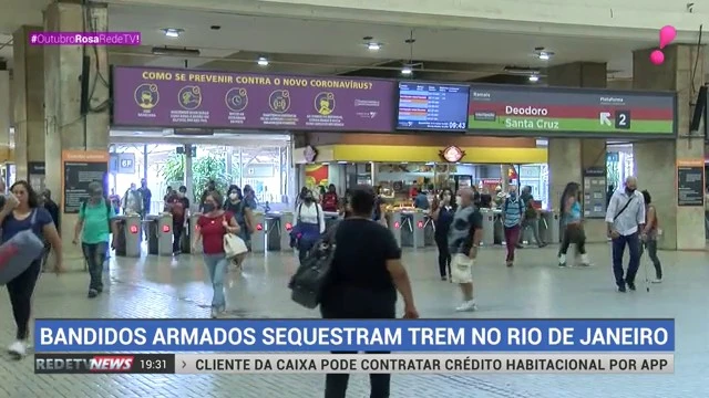 Criminosos armados invadem linha férrea e sequestram trem no Rio de Janeiro