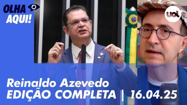Olha Aqui com Reinaldo Azevedo | Programa completo | 16 de abril de 2025