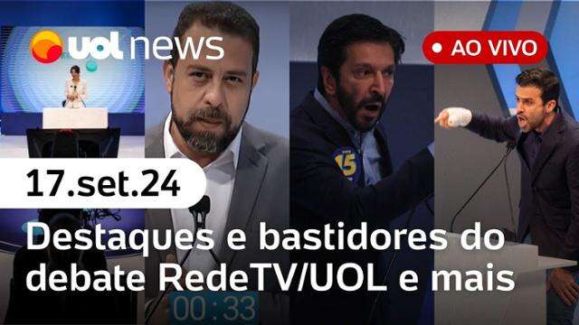 Debate RedeTV/UOL tem gritaria e broncas: bastidores, análises e repercussão | UOL News 17/09/24