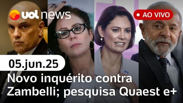 UOL News 1ª Edição com Diego Sarza | Programa Completo | 05 de junho de 2025