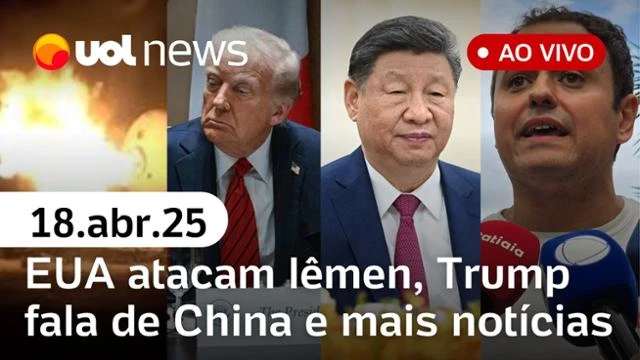 UOL News 1ª Edição com Diego Sarza | Programa completo | 18 de abril de 2025
